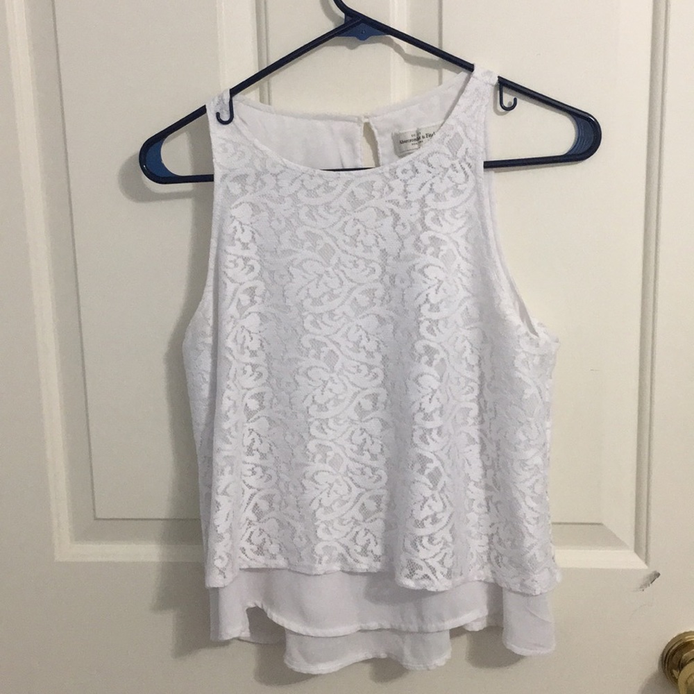 white laced top